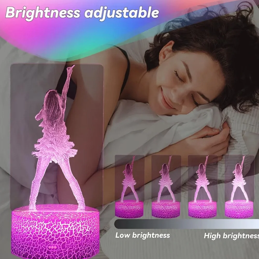 Taylor Swift!    Purple LED 3D Illusion Night Light - Picture 3 of 8